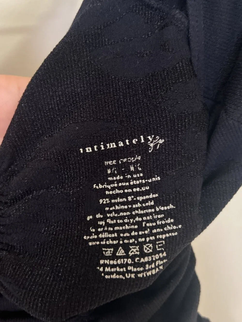Intimately Free People Black Jacquard Gotta Be You Seamless Tee